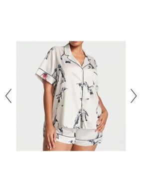 Victoria Secret Silky Penguin Print Pajama Set
